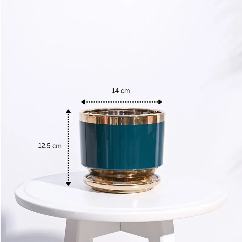 Ugaoo Athenian Ceramic Planter - Teal media 6
