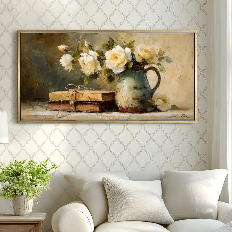 Floral Stillness Canvas Wall Painting With Frame media 4