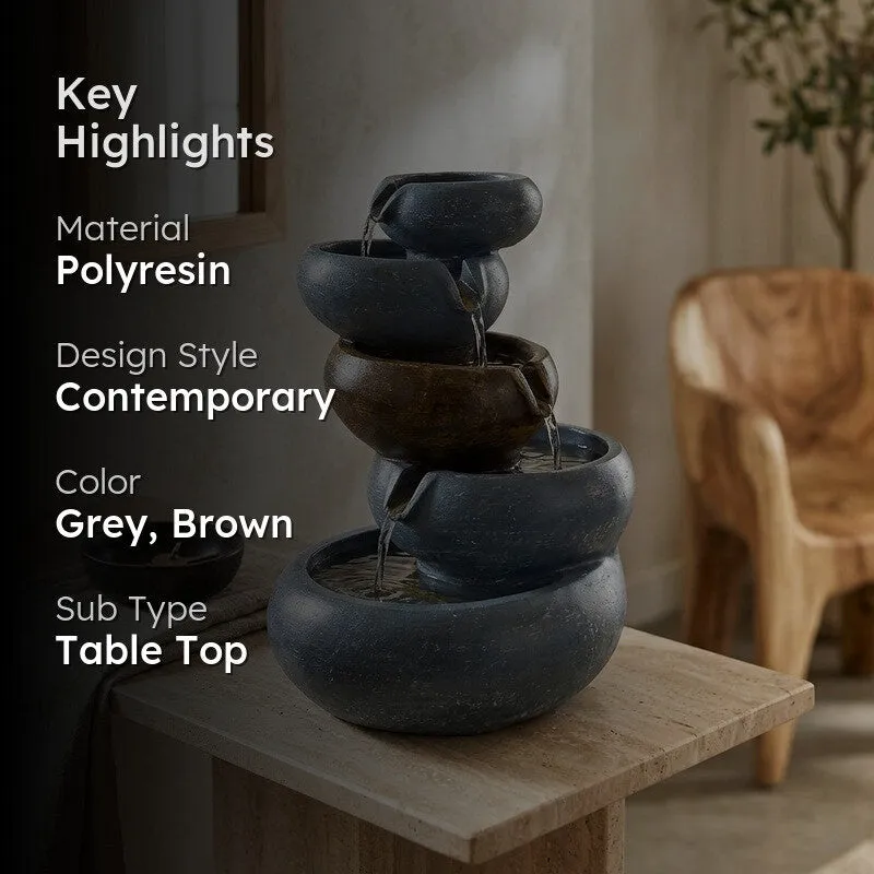Potfall Water Fountain - Grey - 2