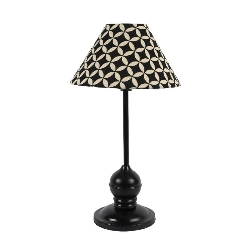 Tatania Lura Fabric Table Lamp - Black,White media 4