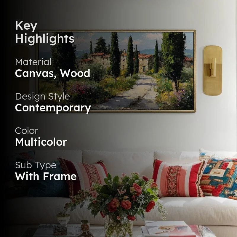 Cypress Path Canvas Wall Painting With Frame media 2