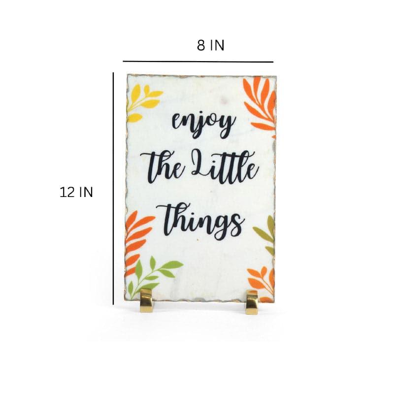 Enjoy Little Things Printed Marble Showpiece media 6