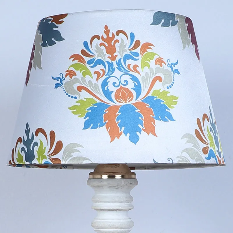 Nordlys Coil Printed Mango Wood Table Lamp - Multicolor media 3
