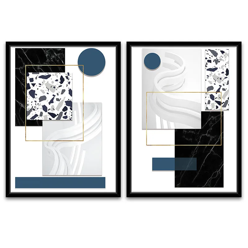 Mono Geometry Wall Art - Set Of Two media 3