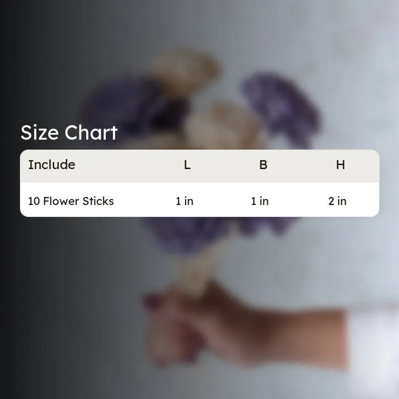 Estar Solawood Flower Sticks (Ivory & Purple) - Set Of Ten media 7