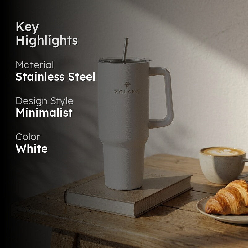 Solara Urban Chill Stainless Steel Tumbler (1200 ML) - White media 2