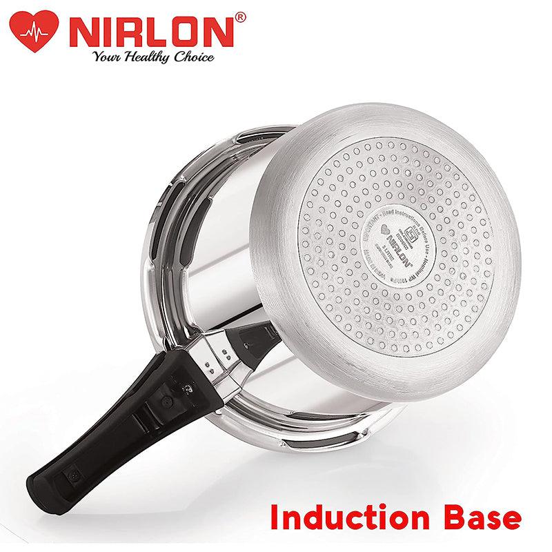 Nirlon Steel Glaze Pressure Cooker (5000 mL/3000 mL)- Set Of Two media 4