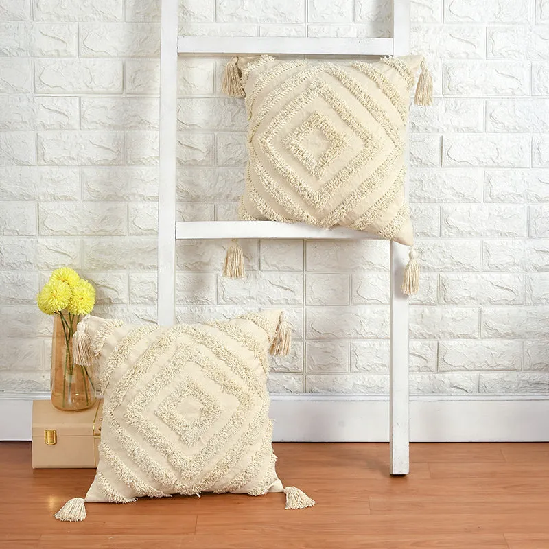 Kester Tufted Cushion Cover (White) - Set Of Two media 2