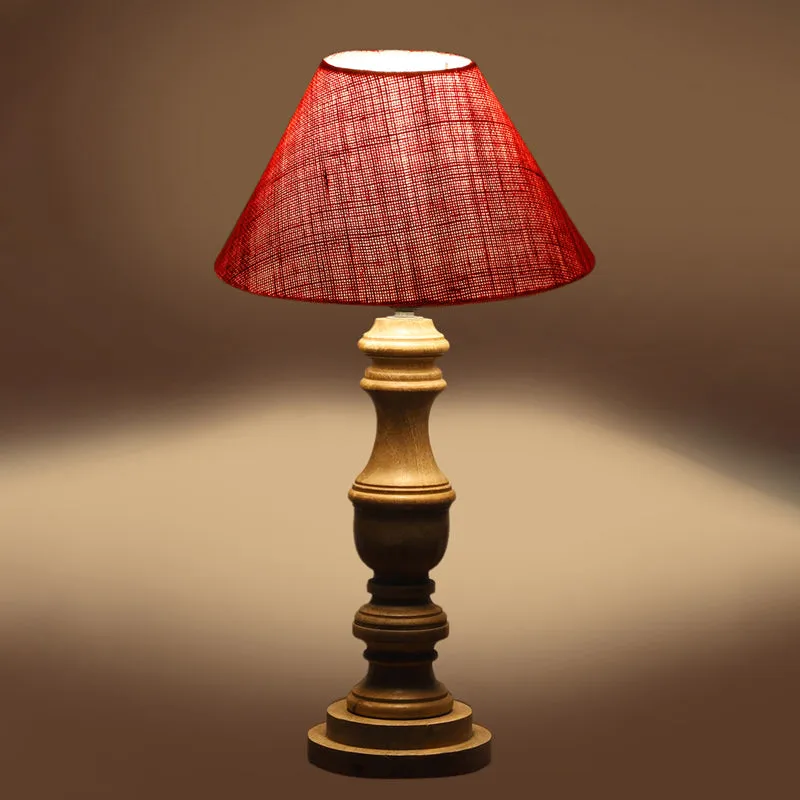 Sienna II Carve Wooden Table Lamp - Pink,Brown media 6