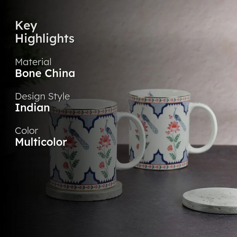 India Circus Circus Chevron Bone China Coffee Mug (360 mL Each) - Set Of Two media 2