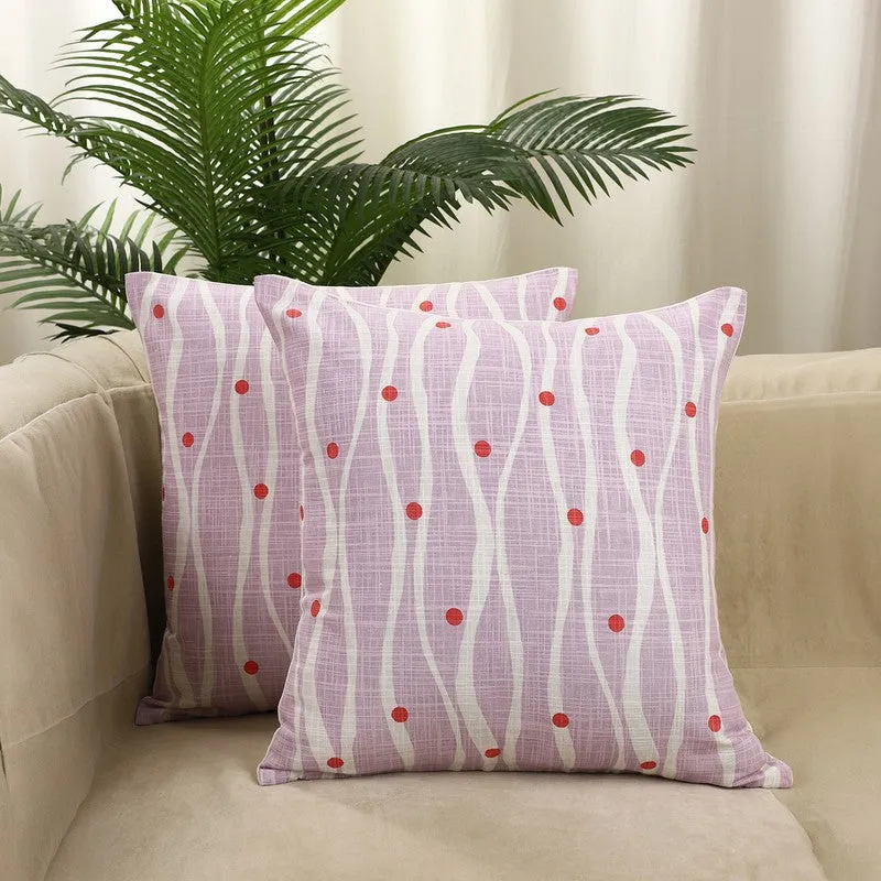 Artwave Cotton Cushion Cover (Pink) - Set of Two media 1