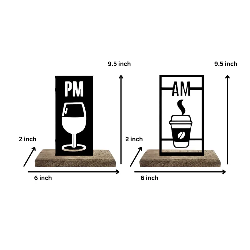 Wine PM & Coffee AM Showpiece - Set Of Two media 5