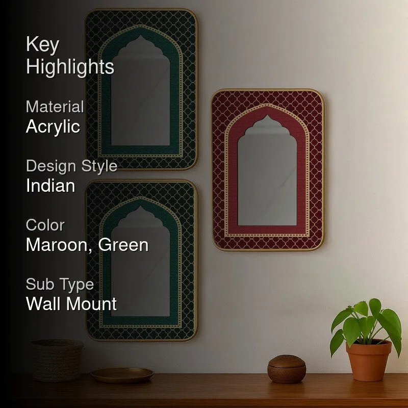 Riwaaz Acrylic Wall Mirrors - Set Of Three media 2