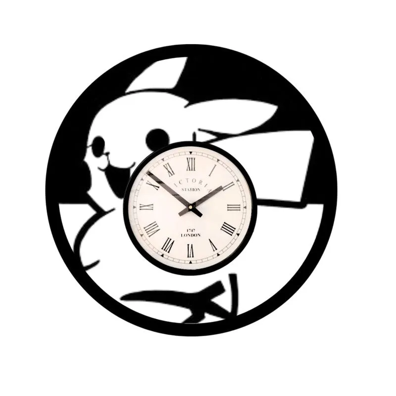 Pikado Steel Analog Wall Clock - Black media 4