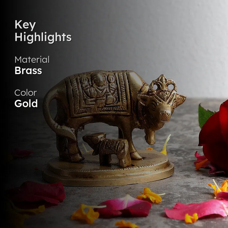 Divine Kamadhenu Brass Idol media 2