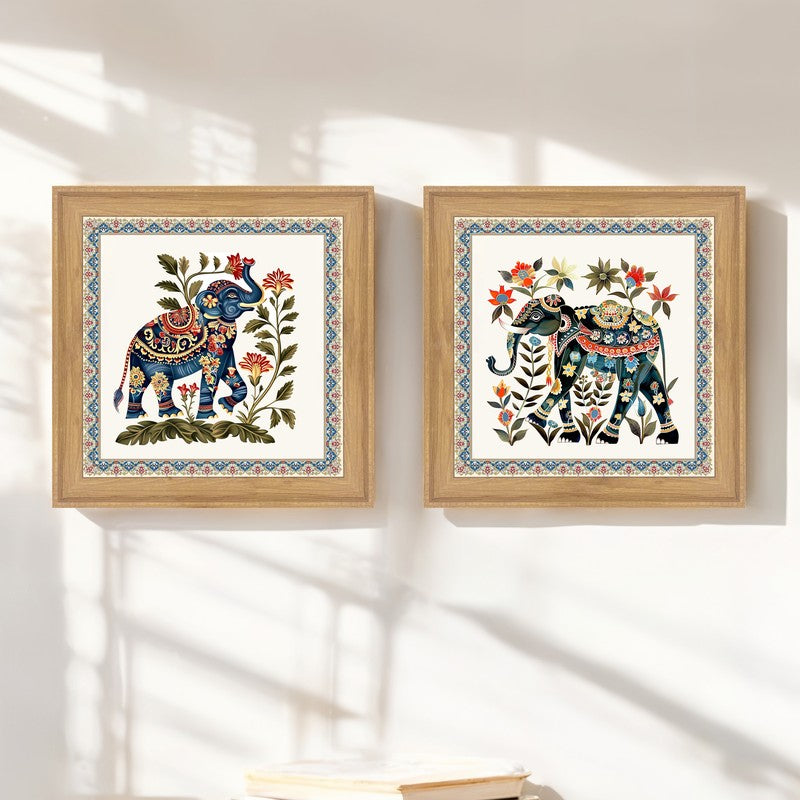 Haathi Ethnika Wall Art - Set Of Two media 4