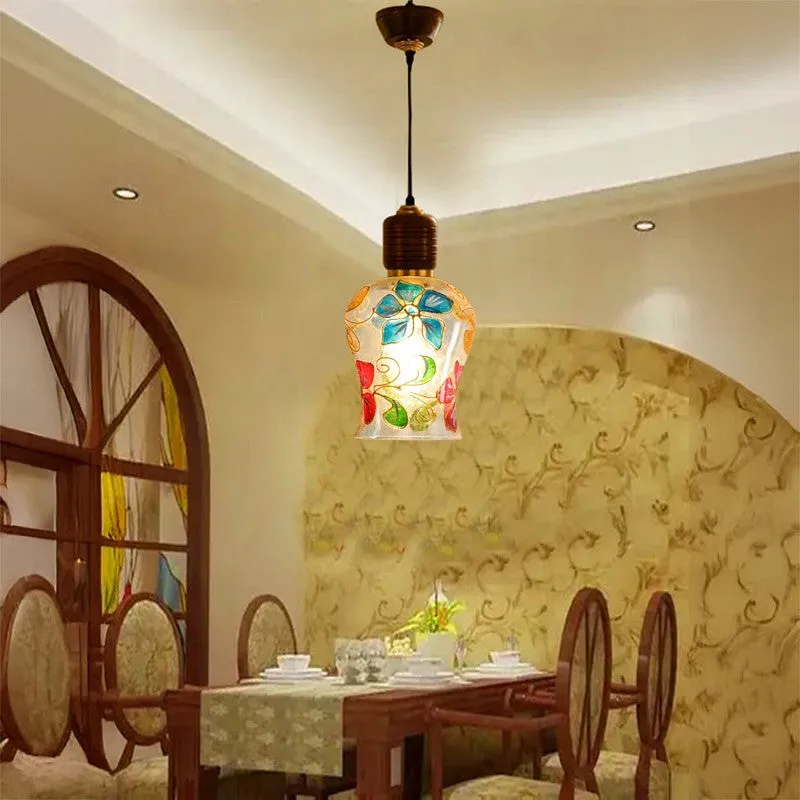 Mosaic Stroke Pendant Wooden Ceiling Lamp media 2