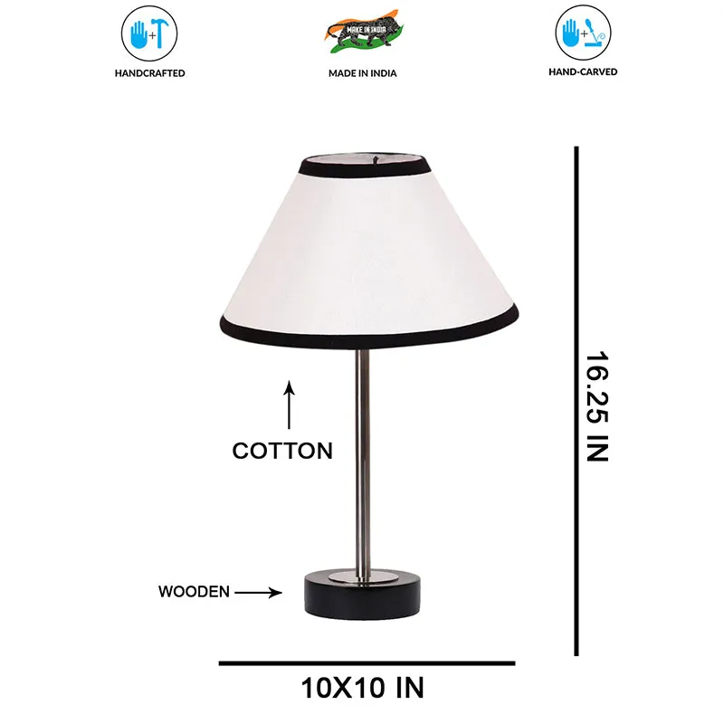 Cotin II Stripe Rodin Wooden Table Lamp - White,Silver,Black media 7