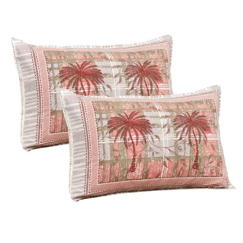 Coco Tree Checkers Cotton Bedsheet (Pink) - 160 TC media 5