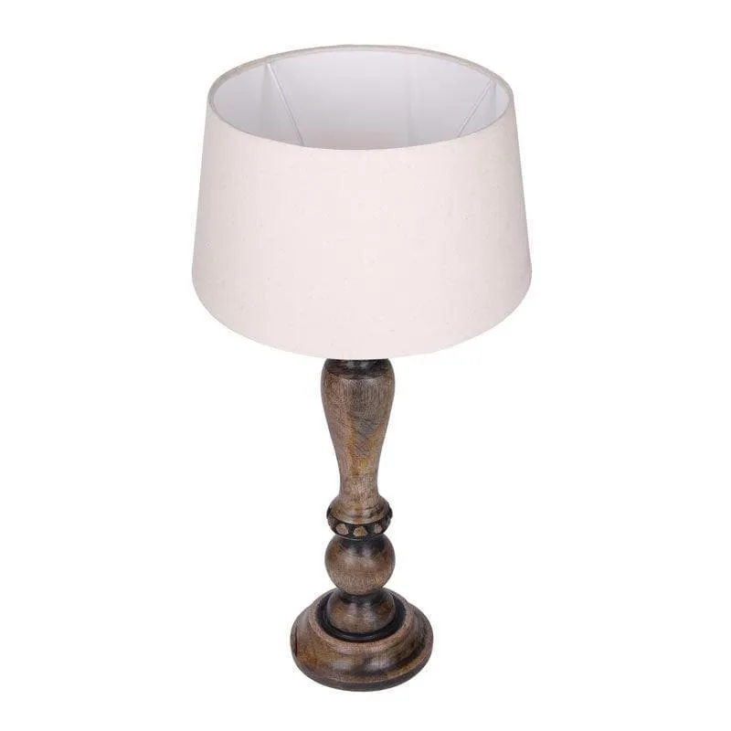 Triti Fabric Table Lamp - Beige,Brown media 3