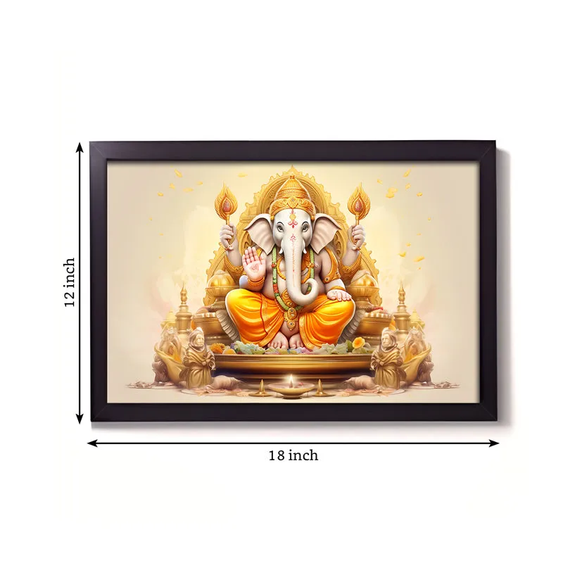 Ganesha Spiritual Wall Painting media 5