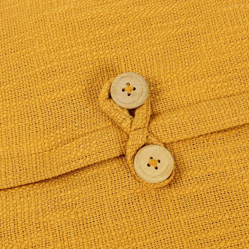Soft Fabric Cushion Cover Yellow - Set Of Two media 5
