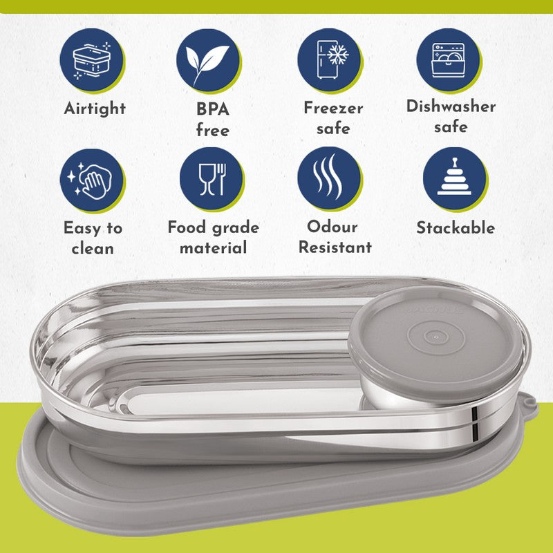 Zenvia Daily Lunch Box (100 mL,450 mL) - Two Piece Set media 10