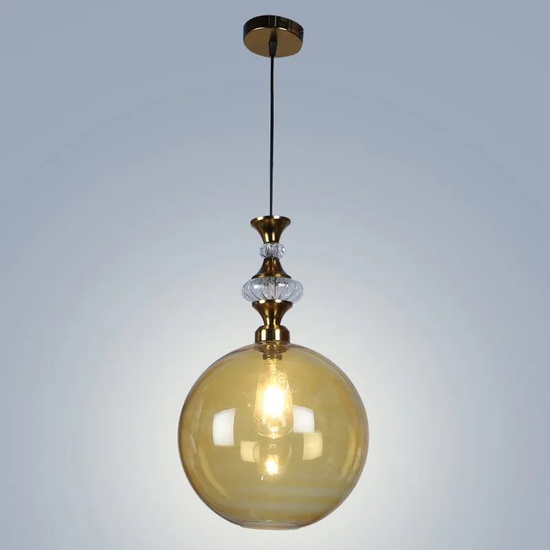 Orba Glass & Iron Ceiling Lamp media 6