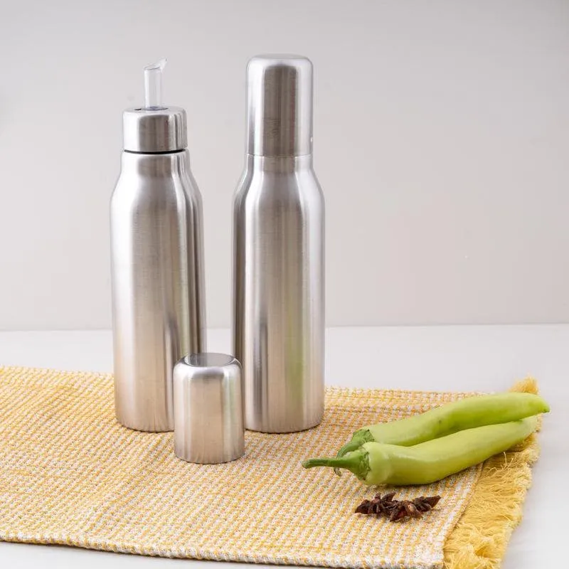 Sleek Steel Oil Dispenser (350 ML) media 1