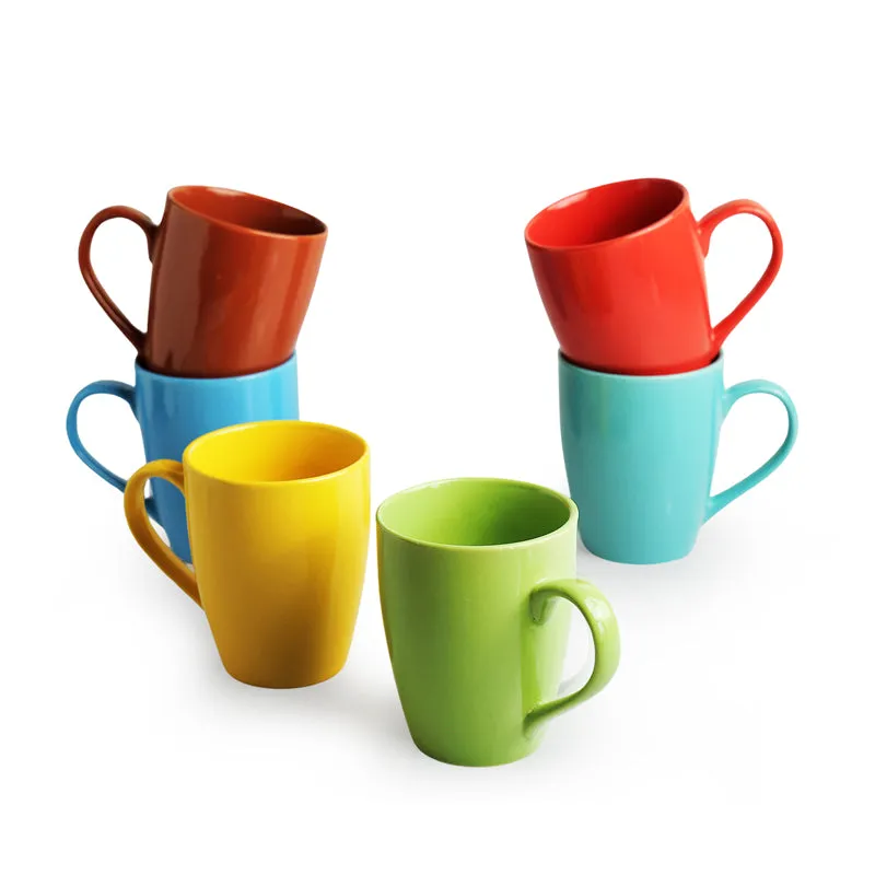 Asfar Ceramic Coffee Mug (320 mL Each) - Set of Six media 3