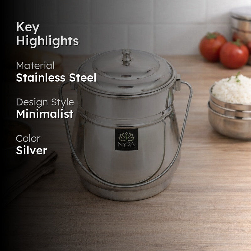 Hive Silver Stainless Steel Container - 1300 mL media 2