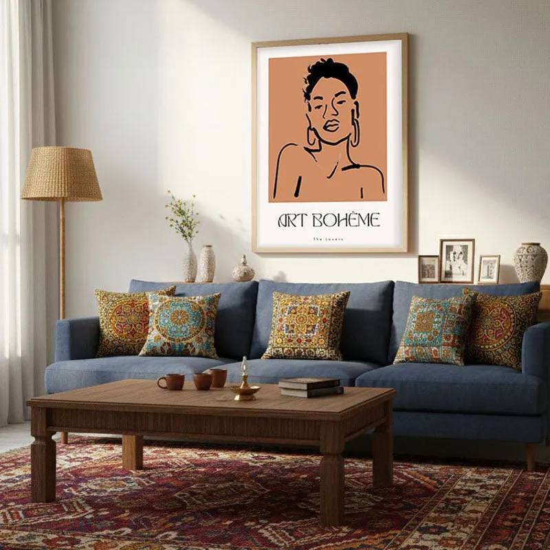 Forza Delicata Archival Canvas Wall Art - Natural Brown Frame media 3
