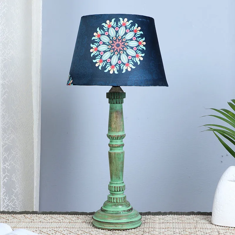 Toile Twist Printed Mango Wood Table Lamp - Multicolor media 2