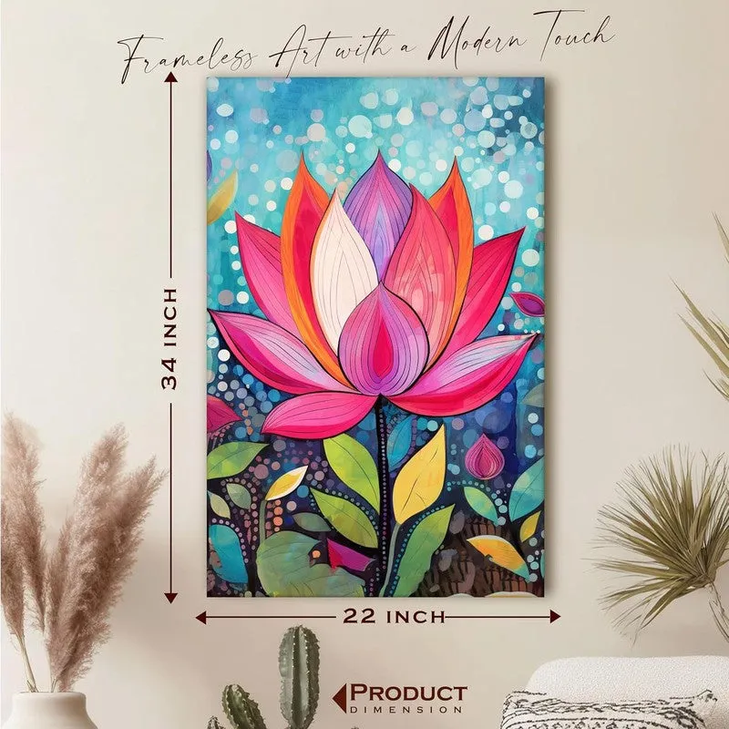 Kaleidoscope Lotus Wall Art Without Frame media 9