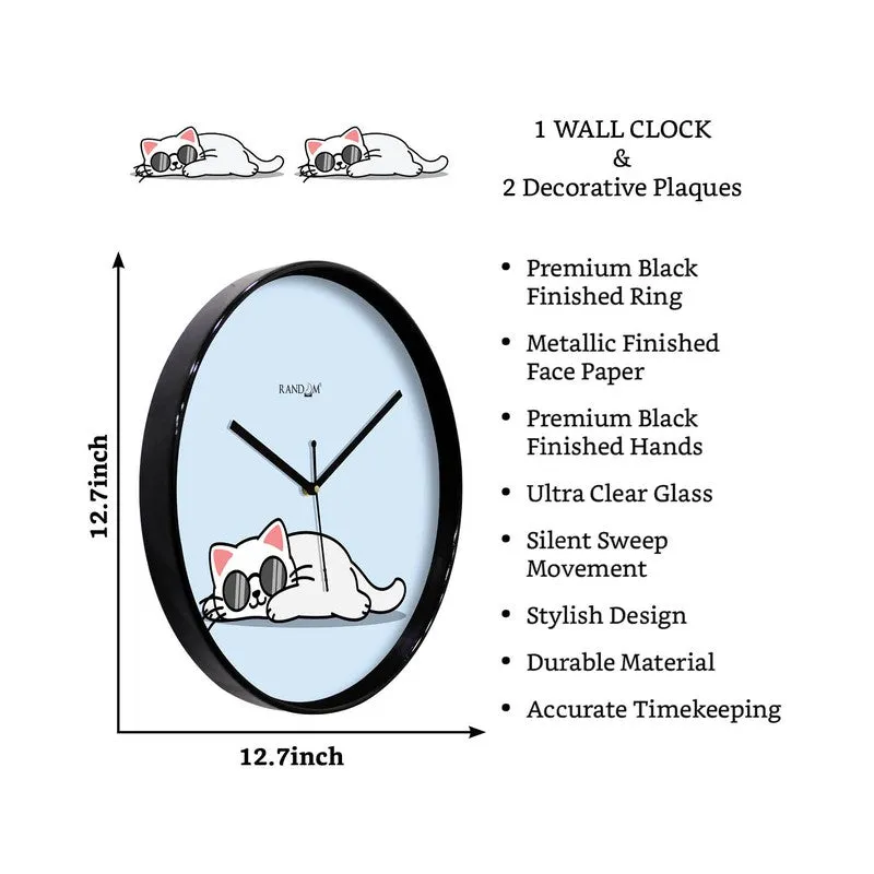 Kitty Tick Wall Clock media 9