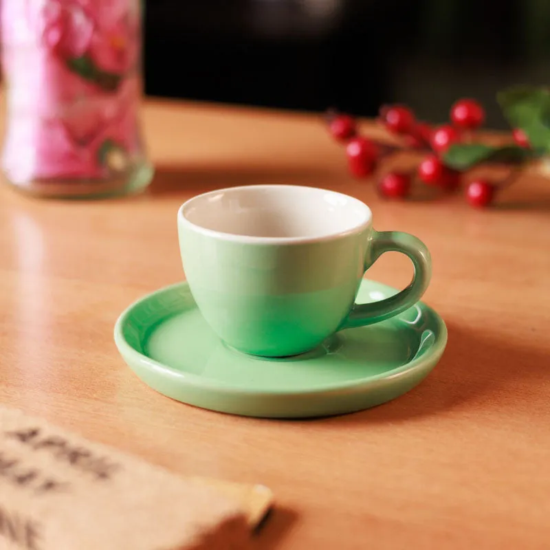Blush & Brew Cup &Saucer (Mint/100 mL) - Two Piece Set media 1