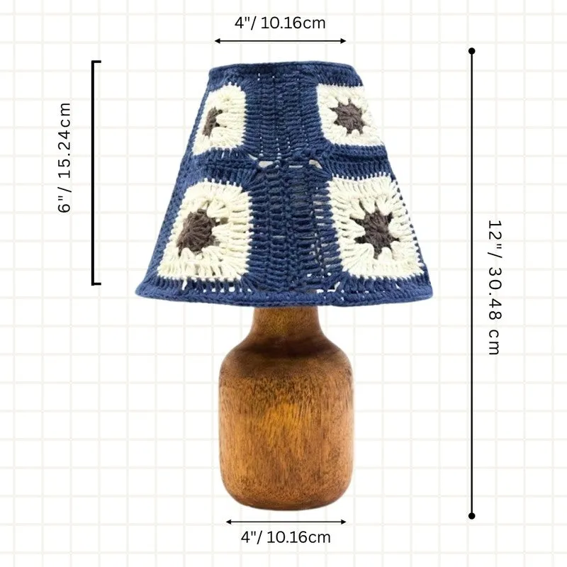 Belvora Crafted Wooden Table Lamp - Blue media 8