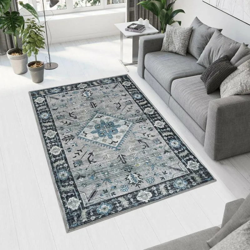 Zarifa Velvet Rectangle Anti-Skid Carpet media 3