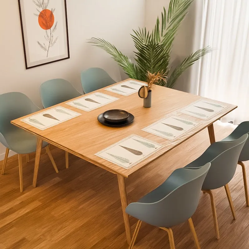 Tropical Leaf Cotton Table Mat (Olive) - Set Of Six media 1