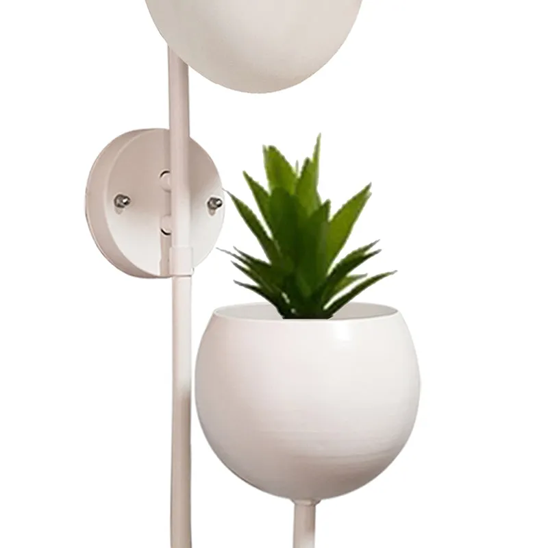 Folium Glass & Metal Wall Lamp - White media 3
