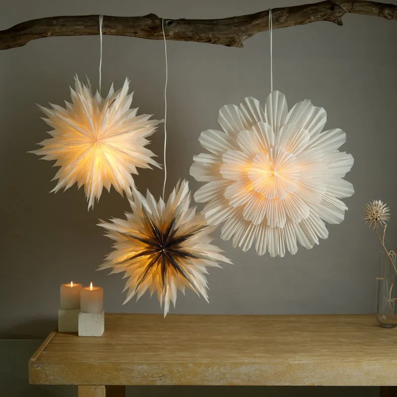 Fig Living Frill Flower Star Flower Festive Light - Christmas Decor Hanging media 2