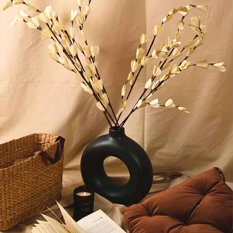 Boho Donut Vase - Black media 1