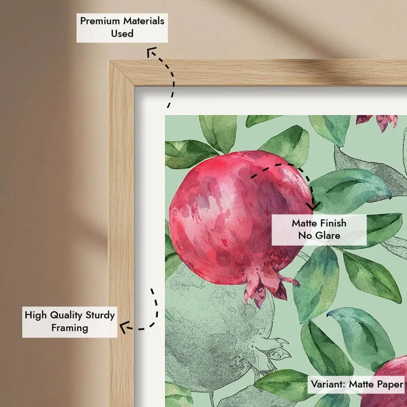 Blush Pomegranate Archival Canvas Wall Art - Brown media 8