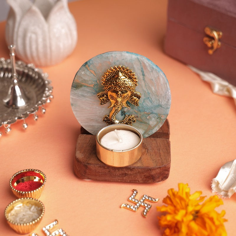 Sacred Aura Ganesha Tealight Holder