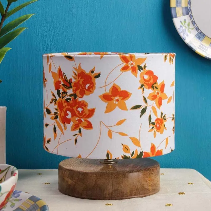 Orange Kisses Fabric Table Lamp - Multicolor media 3