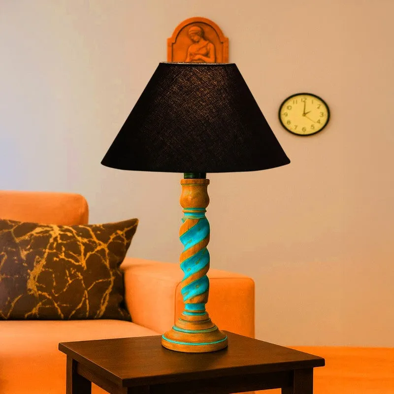 Elara Muse Wooden Table Lamp - Black media 3