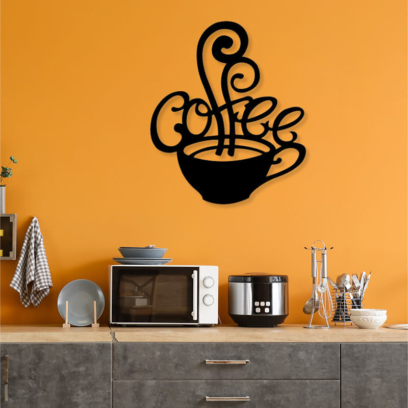 Coffee Black Iron Wall Accent