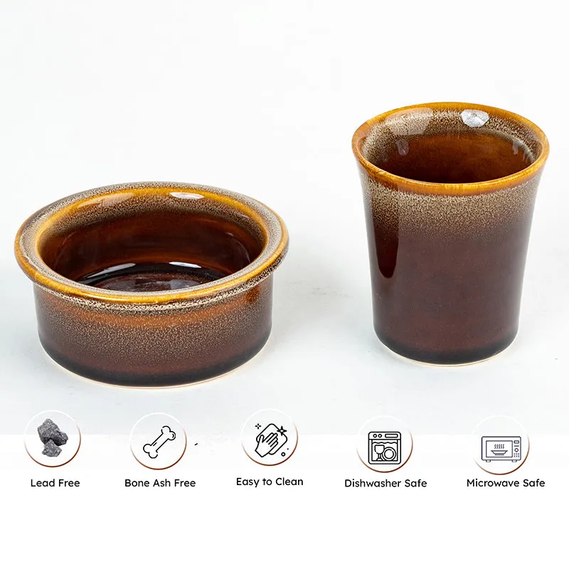 Vriksha Coffee Ceramic Dabara Set (120 ML) - Four Piece Set media 5