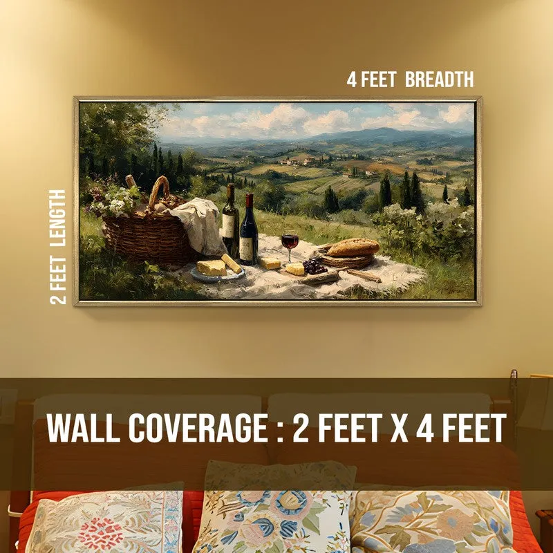 Vineyard Rest Canvas Wall Painting With Frame media 9