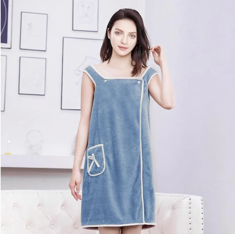 Velvessa Microfiber Bath Wrap - Blue media 1